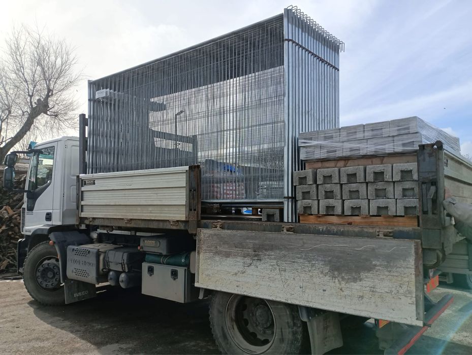 Gard mobil imprejmuire santier , garduri, poarta, talpa beton