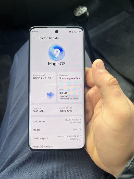 Poco x9B xolati idial 256gb karopka dakument bor