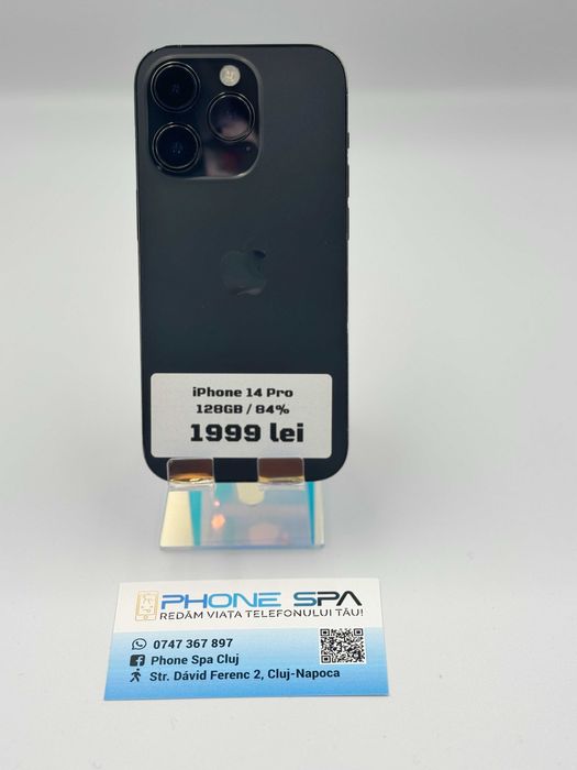 iPhone 14 Pro 128Gb 84%- Din magazin,cu garantie! RATE TBI !