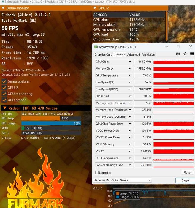 Видеокарта AMD Radeon RX 470 Sapphire Nitro OC 8GB 256BIT GDDR5