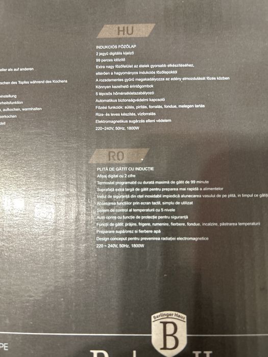 Plita cu inductie berlinger hause