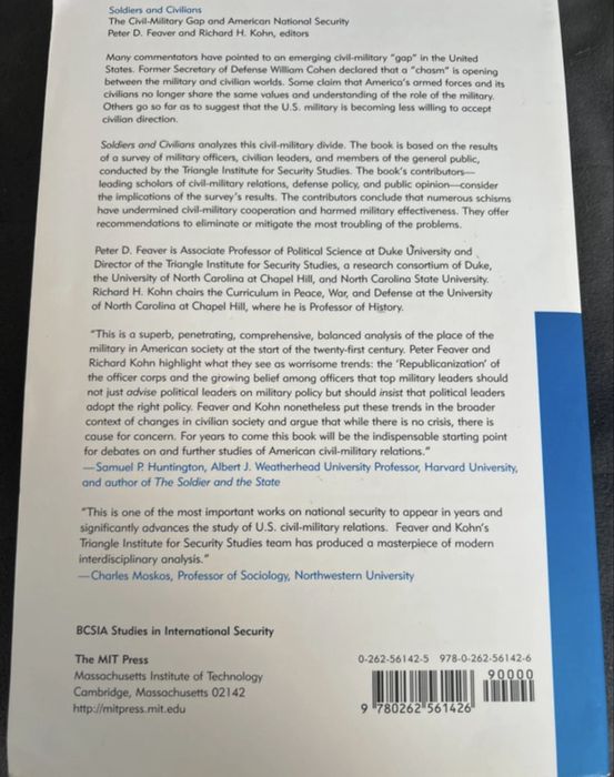 Cartea The Civil-Military Gap and American National Security, in limba engleza