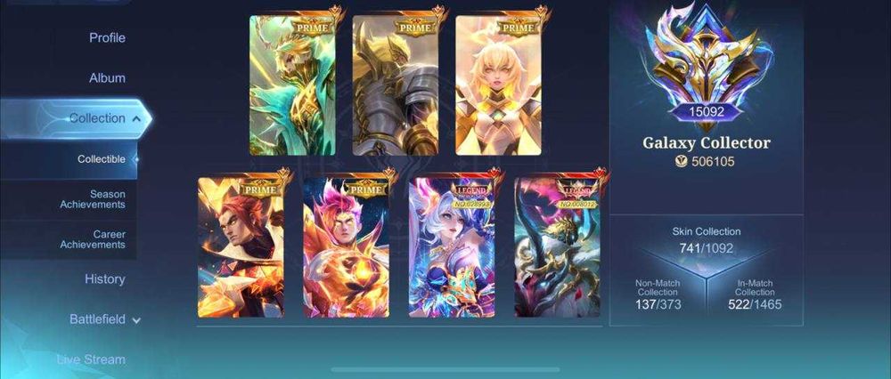 Mobile legends|500к очков|Галактический коллекционер|900к тенге