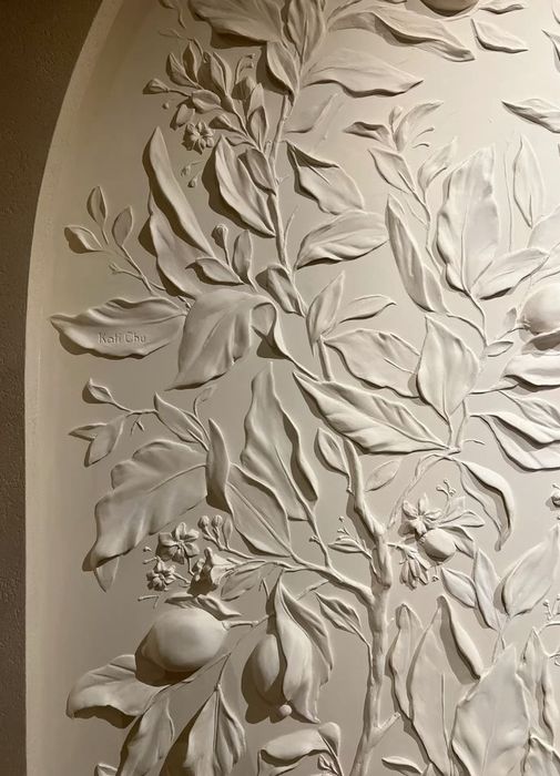 Барельеф.Скала.Объемное гипсовое панно. Скульптор.