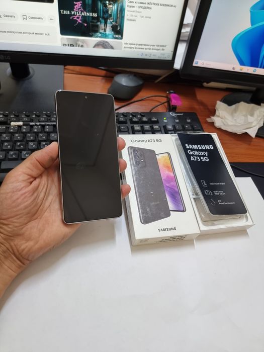 Samsung A73 5G 8/128gb ideal ochilmagan usta kurmagan aybi yuq tozza