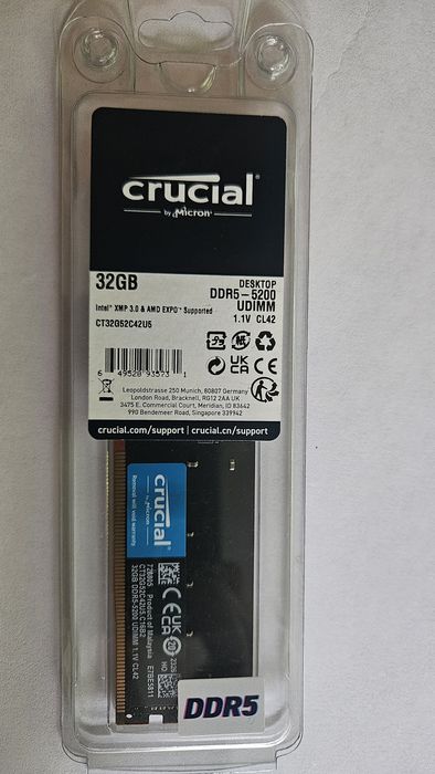 Memorie 32gb ddr5 5200mhz Crucial