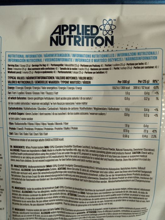 Протеин изолат Applied Nutrition ISO-XP