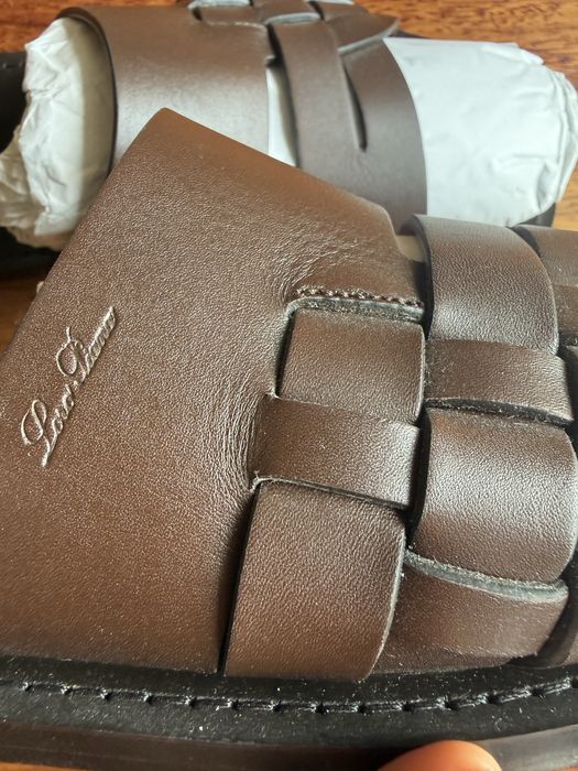 Loro Piana - Sea-Pacific Walk Braided Leather Slides - Brown size 44
