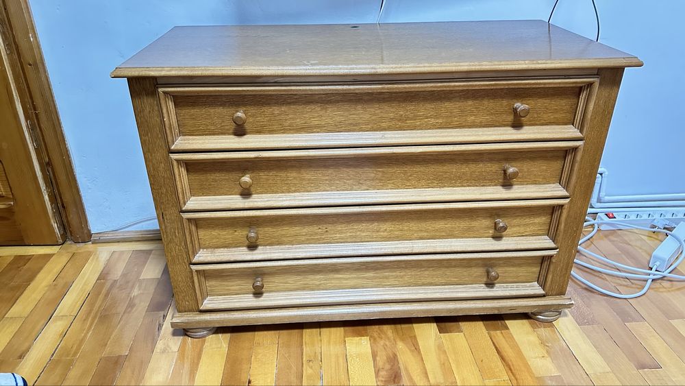 Comodă lemn masiv cu 4 sertare (100x46x68 cm) – Calitate premium
