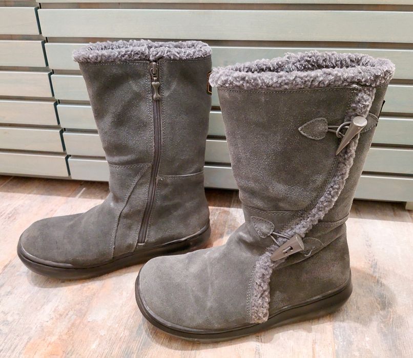 Rocket Dog - Дамски ботуши Slope, С цип, Велур, Сиви, номер 39