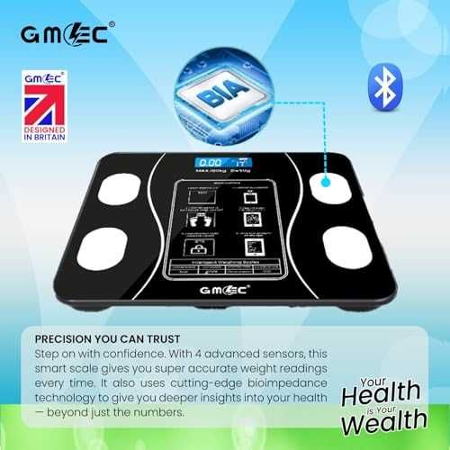 Нов Bluetooth смарт кантар телесен състав BMI мазнини мускул LED везна