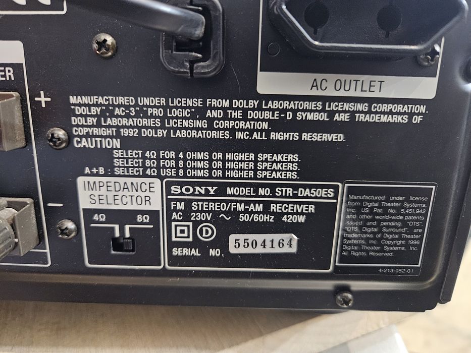 Amplificator Sony da50es