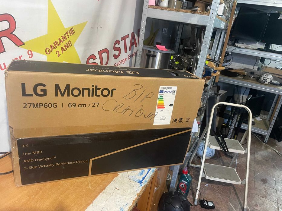 Monitor LED IPS FullHD  75Hz LG 27MP60G/69 cm Garantie 2 ani