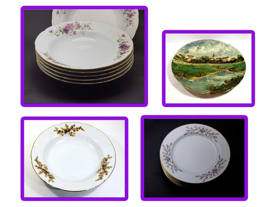 Большая современная ВАЗА под фрукты, расписанная под золото.