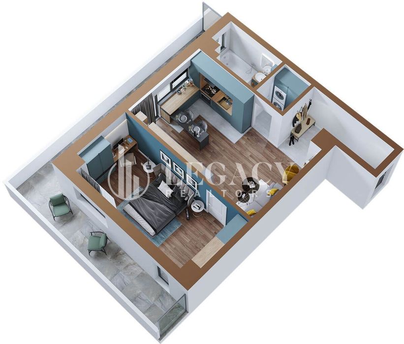 Apartament 2 camere, tip 4A, 4B, 5A, 5B - Copou Garden Residence — fotografia 3