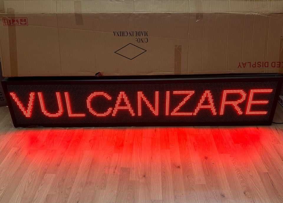 Panou Led de Exterior /Reclama 200X40Cm ROSU ideala pentru VULCANIZARE