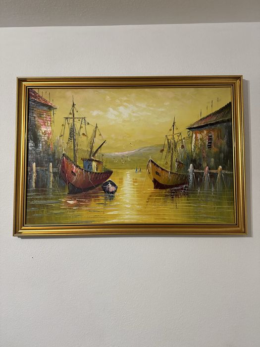 tablou pe panza pictat in ulei