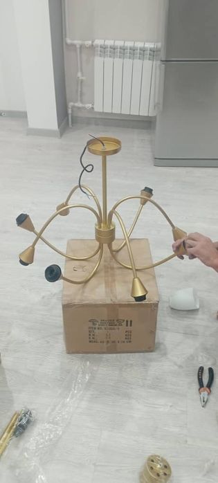 Люстра установка. Lyustra yig‘amiz o‘rnatamiz 80 000 dan boshlab