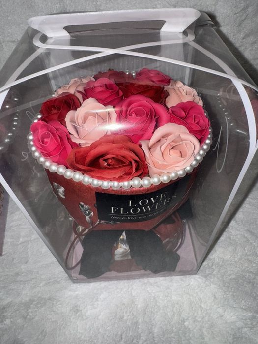 3D  мече 30 см , Букети от сапунени рози