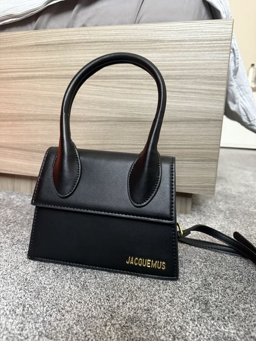 Geantă Jacquemus Le Chiquito Moyen tote neagra