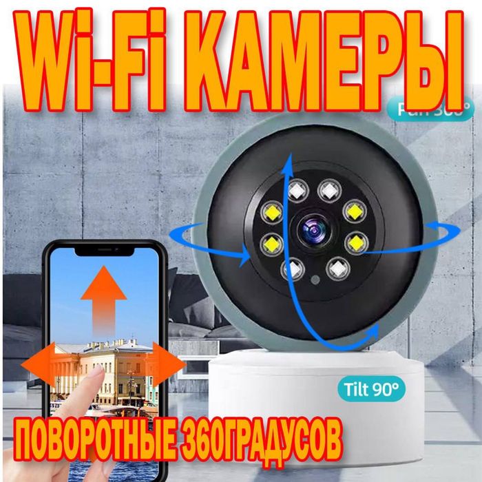 Беспроводная WiFi камера 360 градусов 2 мегапикселя