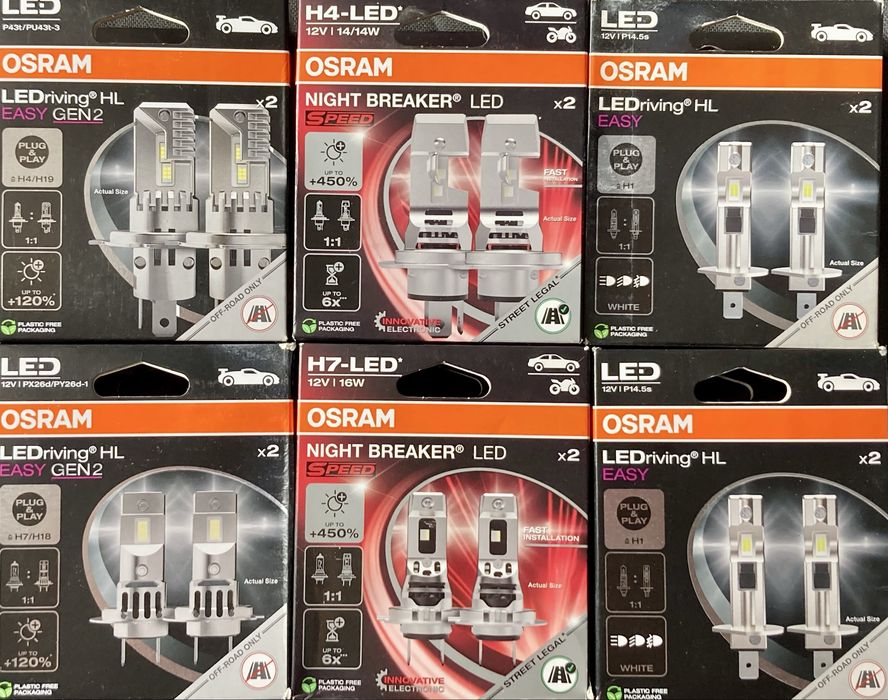 Set 2 becuri auto Led Osram diferite modele