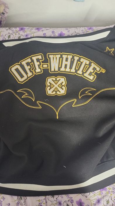 Off white baseball jacket