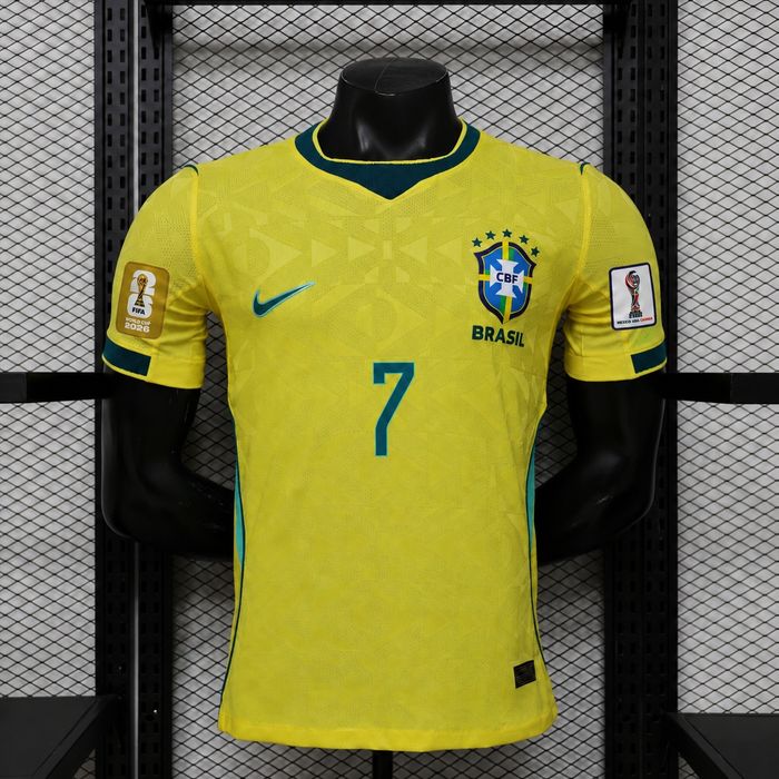 Tricou Brazilia Home Kit - Vini Jr. 7 Player Version