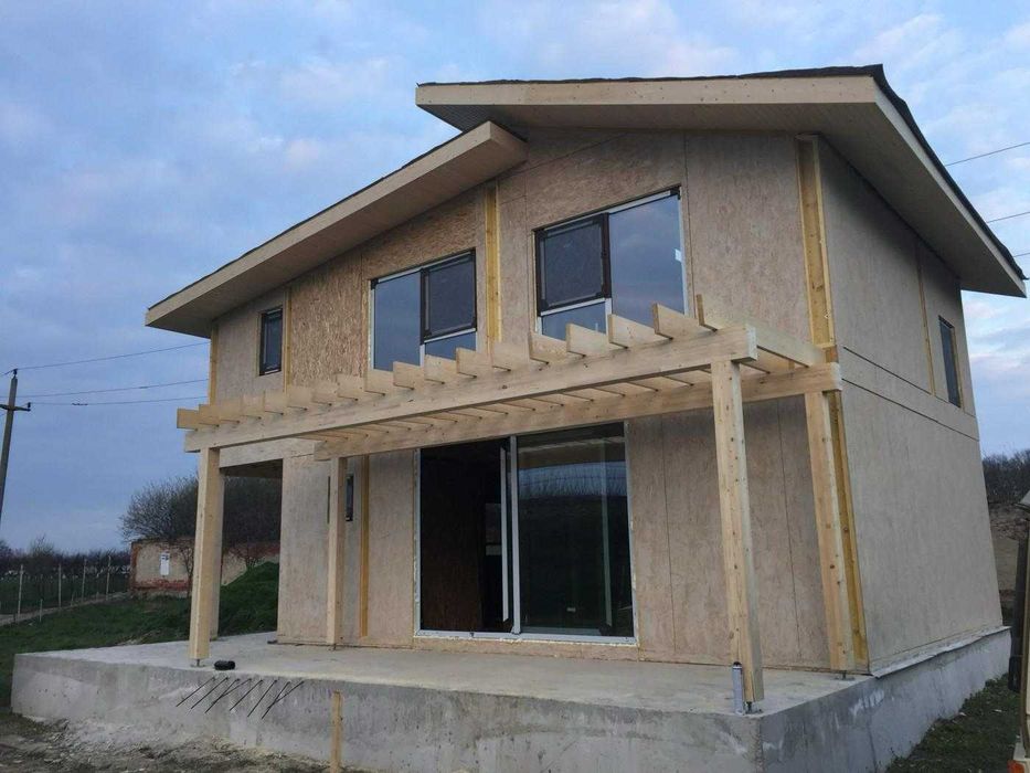 Cabana stil A-Frame, Case, Foisoare si Terase din structura de lemn la comanda
