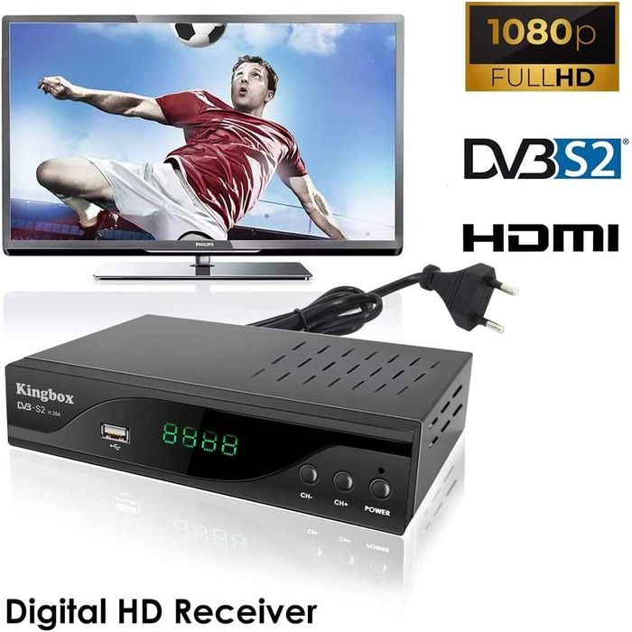 Superpow Сателитен , цифров приемник HD HDMI с дистанционно управление