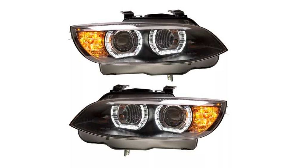 Far faruri BMW E92 E93 NFL Xenon 3D Angel Eyes negru NOU