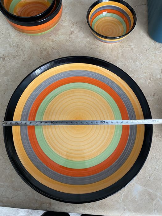 Посуда керамика, радуга .