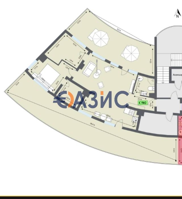 Продава се Тристаен апартамент в Обзор - 216 кв.м за 220 €/кв.м - Снимка #3