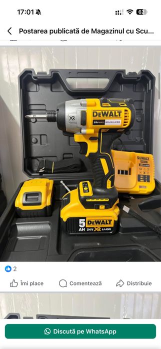 Impact dewalt bituri pret promo 400 lei ! Nou