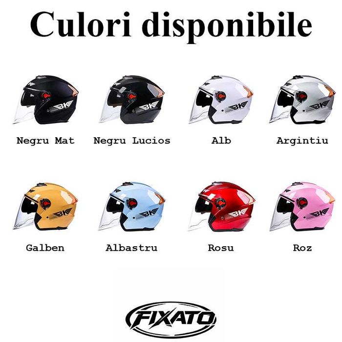 Casca Moto/Scuter/ATV, viziera dubla, marime universala, Neagra, NOU