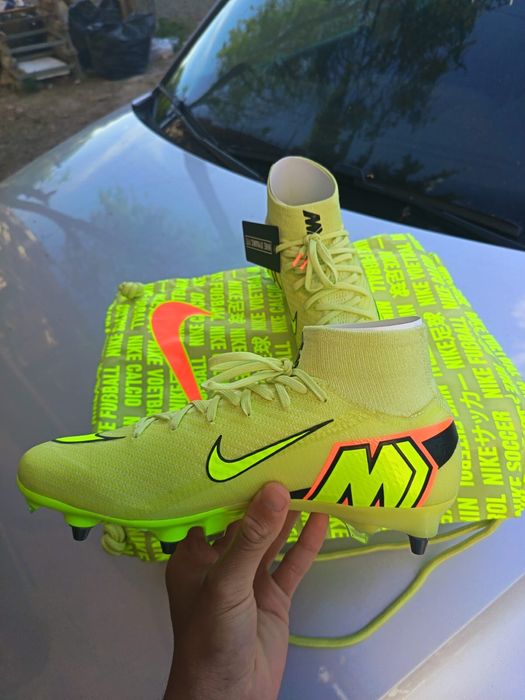 WTS Ghete de Fotbal Nike Mercurial Superfly 10 Elite Limelight Hyper Crimson SG-PRO mărimea: 41
