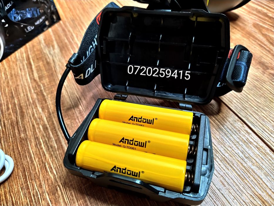 Lanterna Frontala Andowl cu Led P50 Pentru Distante Mari 500 Metri