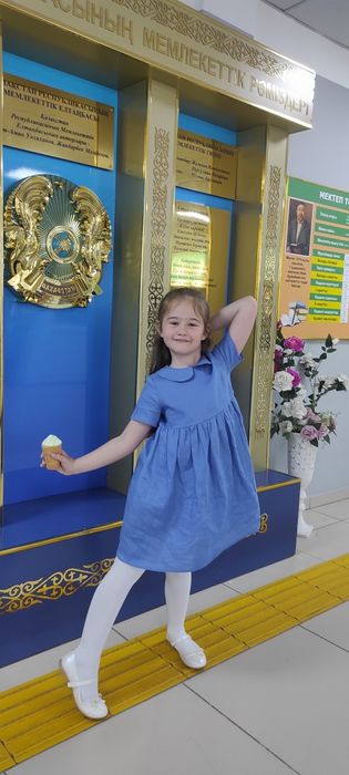 Платье изо льна , рост 128-134