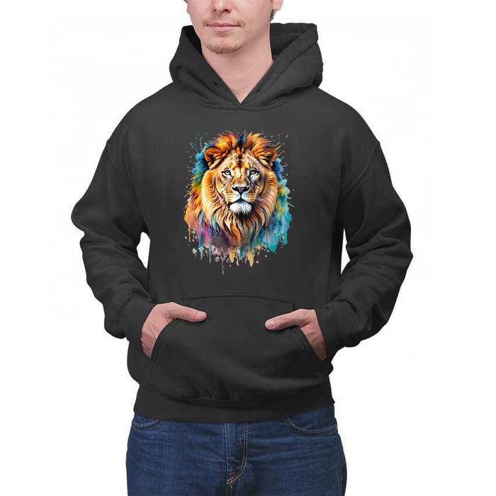 Суитшърт  - акварелен лъв