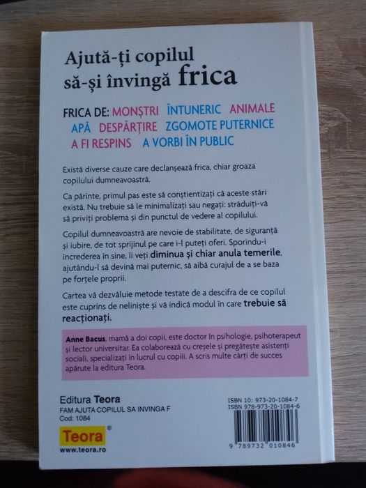 Anne Bacus Ajută-ți copilul să-și învingă frica
