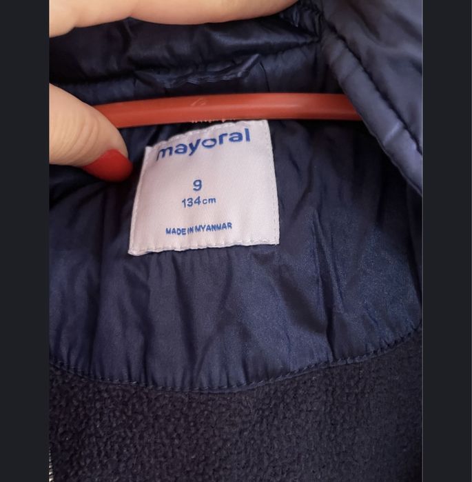 Зимно яке Mayoral Zara H&M Guess Nike детско яке синьо момиче