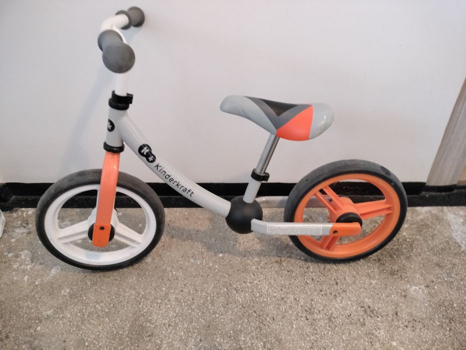 Bicicleta fara pedale Kinderkraft - 2Way Next, portocaliu, 12", pentru