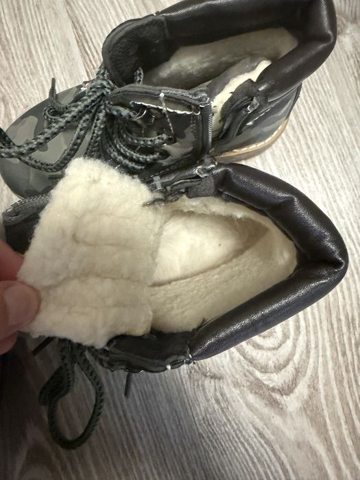 Ghete copii imblanite army marimea 28