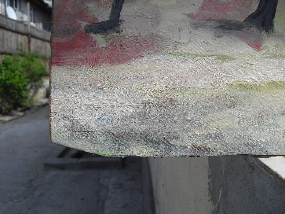 "Peisaj de Iarna " Leonard Slavu Tablou in Ulei circa 1970's