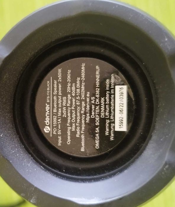 Портативна Bluetooth колонка Denver