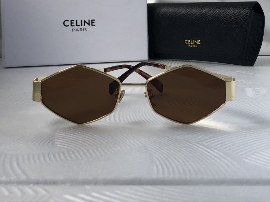 Дамски слънчеви очила ромб кафяви