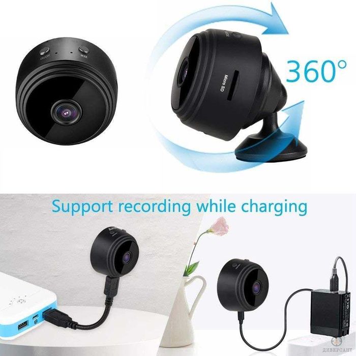 Мини DVR WiFi FULL HD камера за външно и вътрешно - шпионска камера