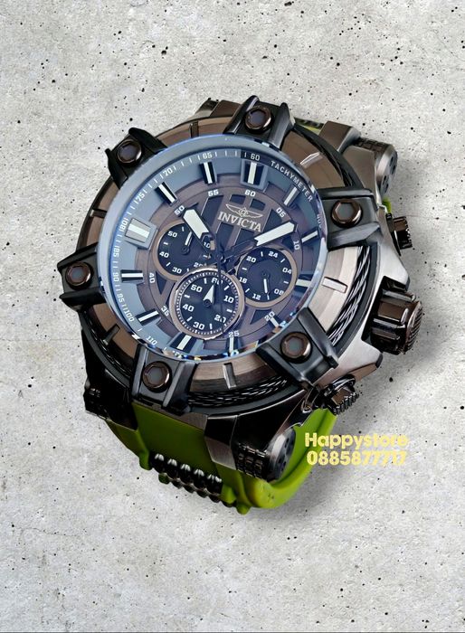 INVICTA Gunmetal green/black 52 mm, Инвикта нов ръчен часовник
