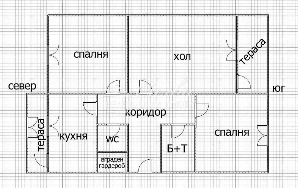Тристаен апартамент - кв.Добруджански