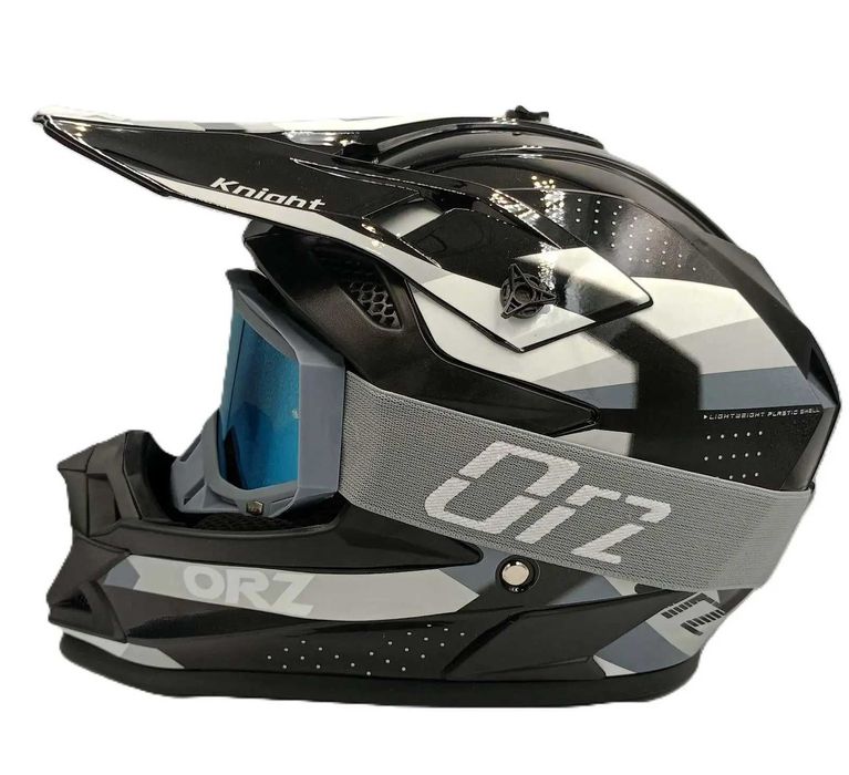 Каска Крос/Атв/Мотор с Очила ORZ комплект 4444